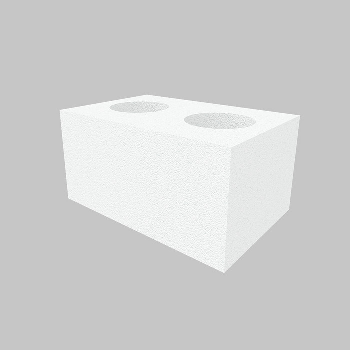 Газобетонный O-блок ISTKULT 250 мм 2Ø 160 мм